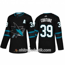 Män Ishockey San Jose Sharks Tröja Logan Couture 39 Alternate Adidas 2018-19 Authentic
